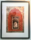 Mughal Window – Gold Foil by Natasha Kumar — etching with gold foil and pigment, Jali + Haveli Windows series
