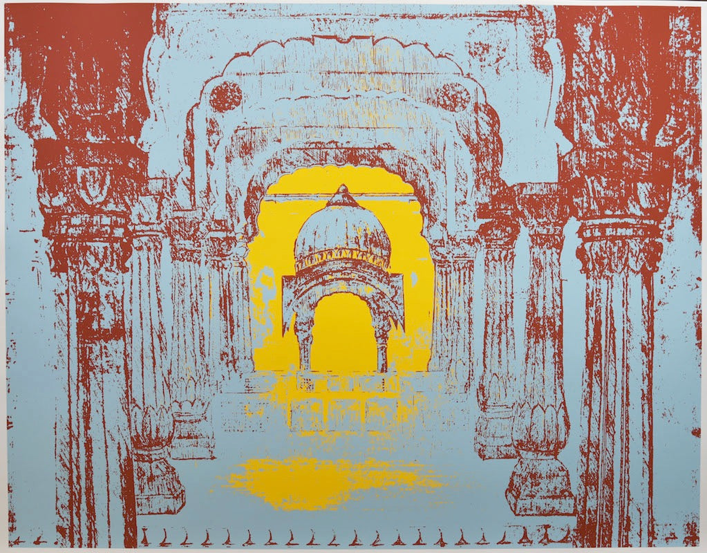 Maala Series II by Natasha Kumar — large format screenprint, Maala series
