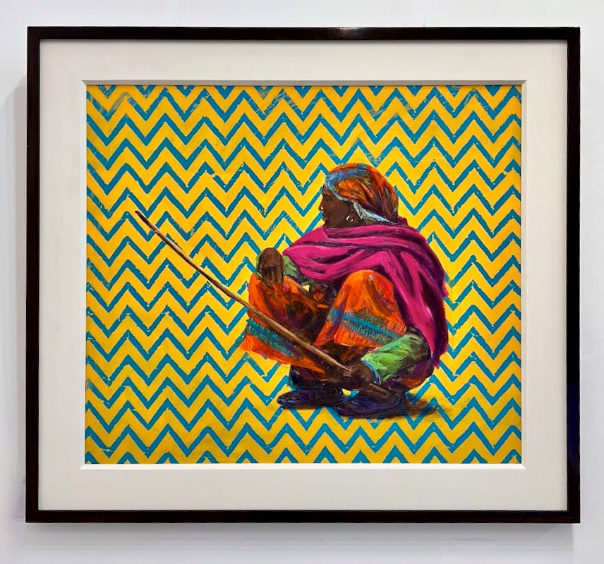 Come What May by Natasha Kumar — oil on board, framed