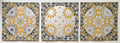 Rasa Chandravanshi Triptych by Natasha Kumar — three-panel etching, monoprint and screenprint with 22 carat gold leaf, Rasa Girih series