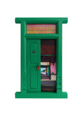 Wooden Door Series 1947 VII – Signal Green by K.R. Santhana Krishnan — mixed media on wood, Door 1947 series