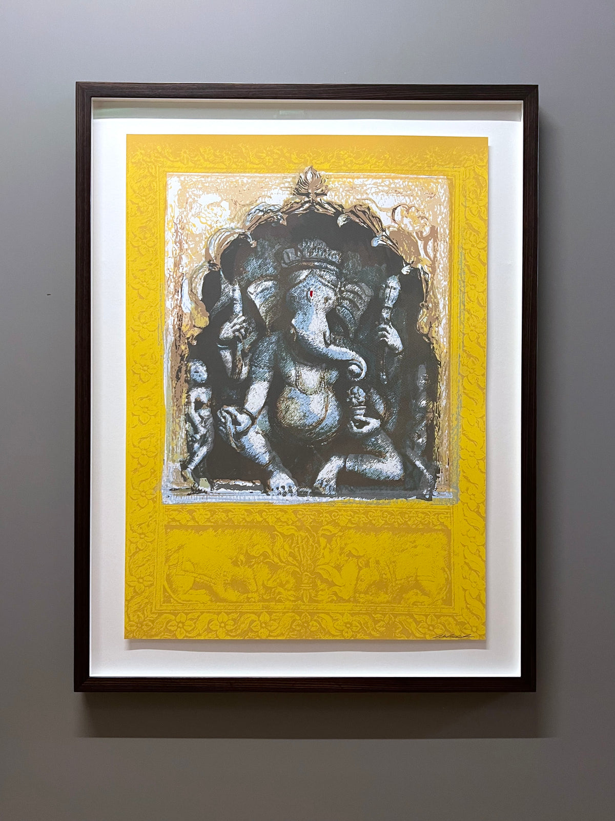 Ganesha VI by Natasha Kumar — hand drawn screenprint, Ganesha series