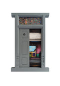 Wooden Door Series 1947 XII – Silver Grey by K.R. Santhana Krishnan — mixed media on wood, Door 1947 series