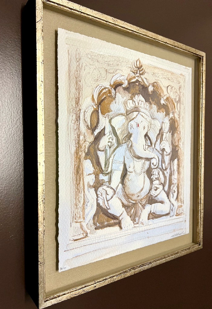 Ganesha I – New Beginnings by Natasha Kumar — screenprint, Ganesha series