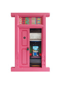 Wooden Door Series 1947 XI – Cotton Candy Pink by K.R. Santhana Krishnan — mixed media on wood, Door 1947 series